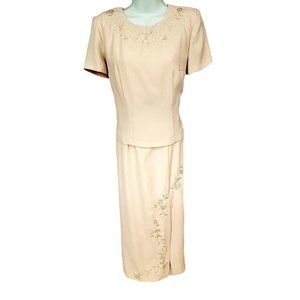 Che Studio Vintage Short Sleeve Embroidered Dress